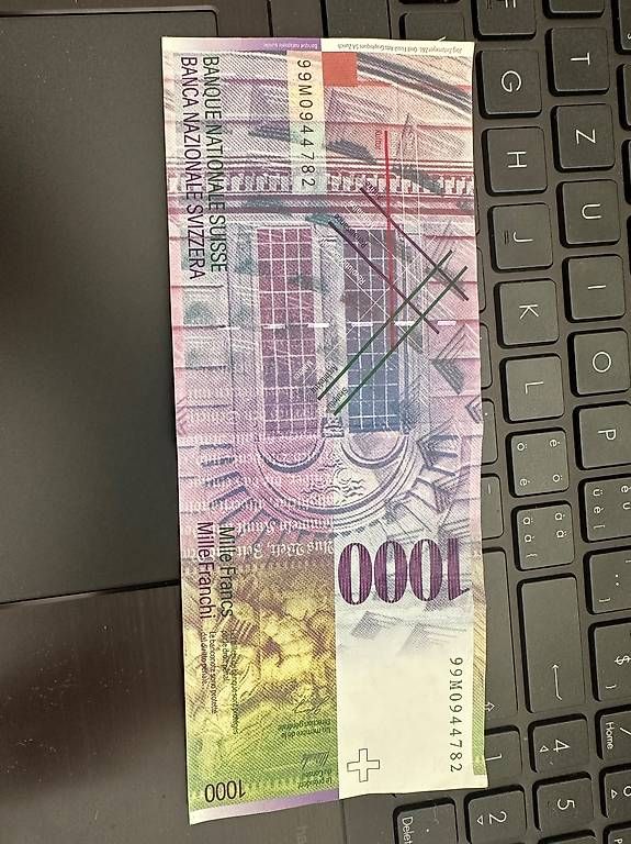 Banconote: Alte 1000 Franken Banknote – Usato da Gwatt (Thun) venduto da Shop-24h 1