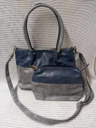 EMILY & NOAH Handtasche Grau/Blau