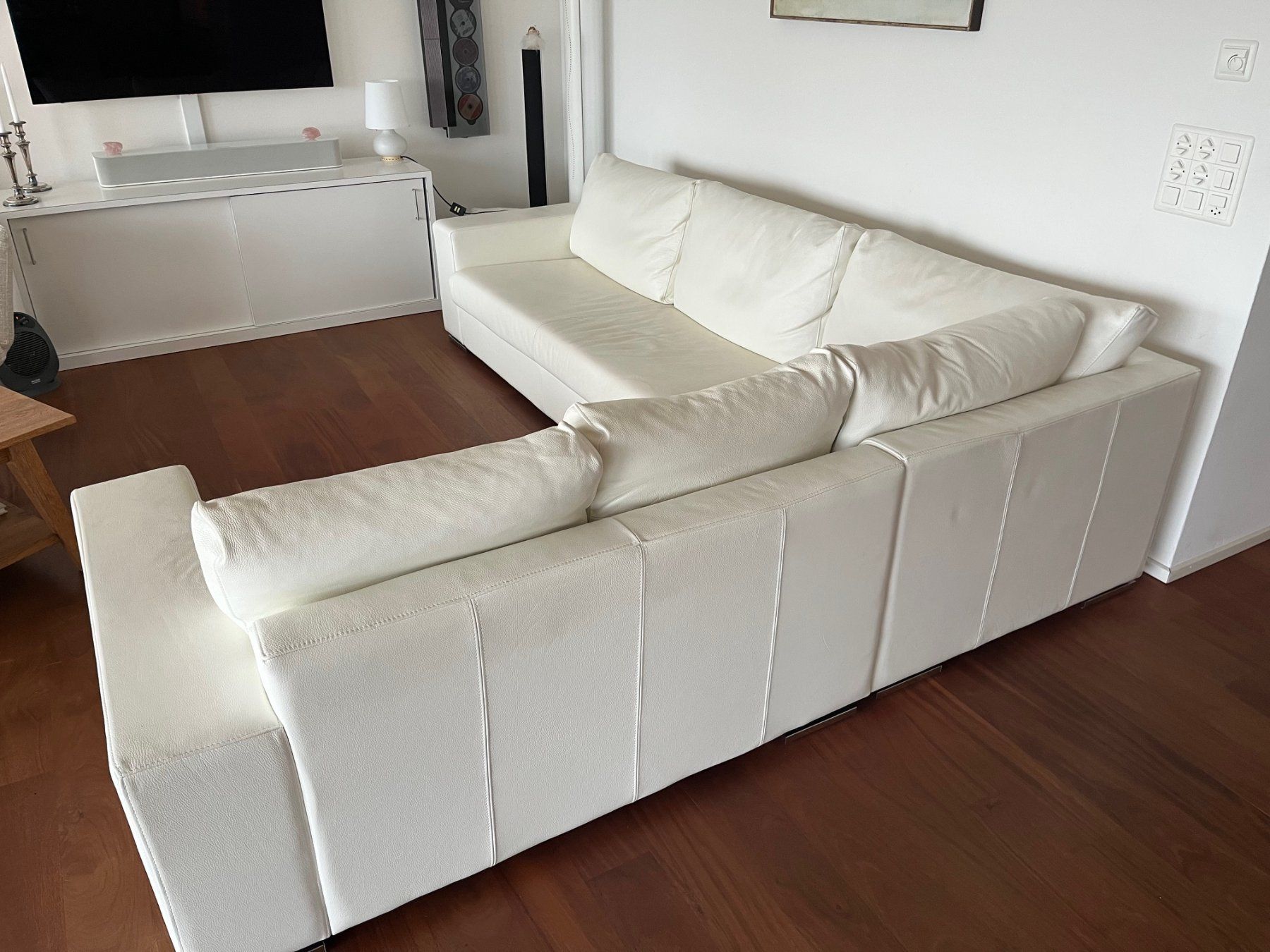 Divani: Weisses Designer-Ecksofa aus hochwertigem Leder - Topzustand – Usato da Zug venduto da Dontom7 1