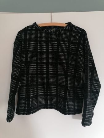 Pullover Karomuster Schwarz/Weiss (Grösse S)
