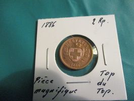 2 Rp 1886  Pièce magnifique  Top du Top
