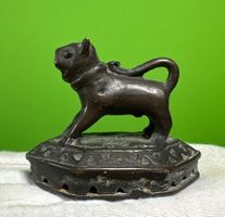Antike Indische Bronze Figur eines Leoparden