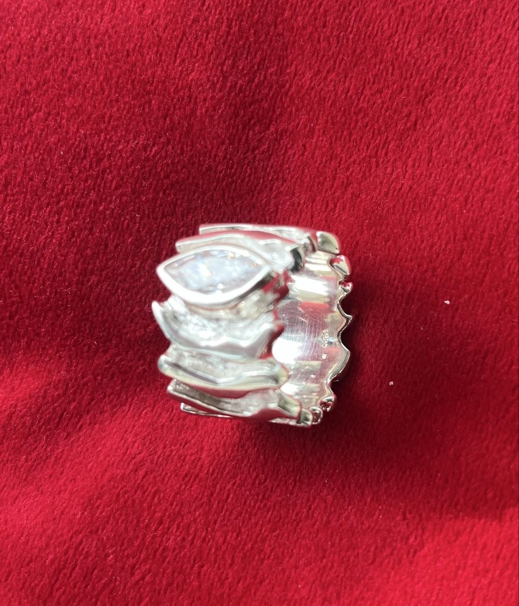 Ringe: Massiver Silberring 925 mit Zirkon–Statement Ring – Gebraucht aus Widen von evce1318 4