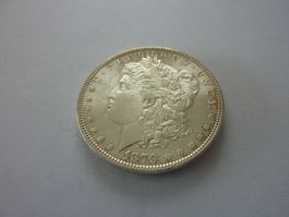 Uralter  US Morgan - Silberdollar : Liberty 1879, vorz+.