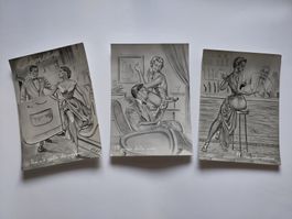 3 Erotik Postkarten aus Italien 1950er-Jahre