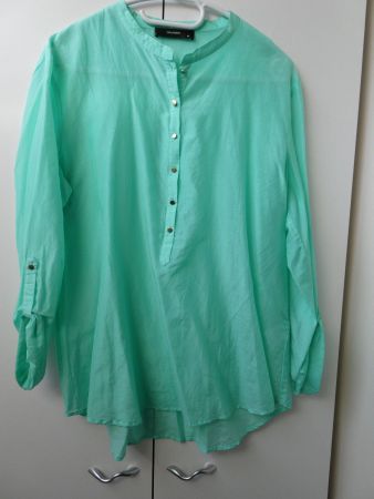 moderne Bluse Hallhuber, hellgrün, Gr. 42, mit Knöpfen