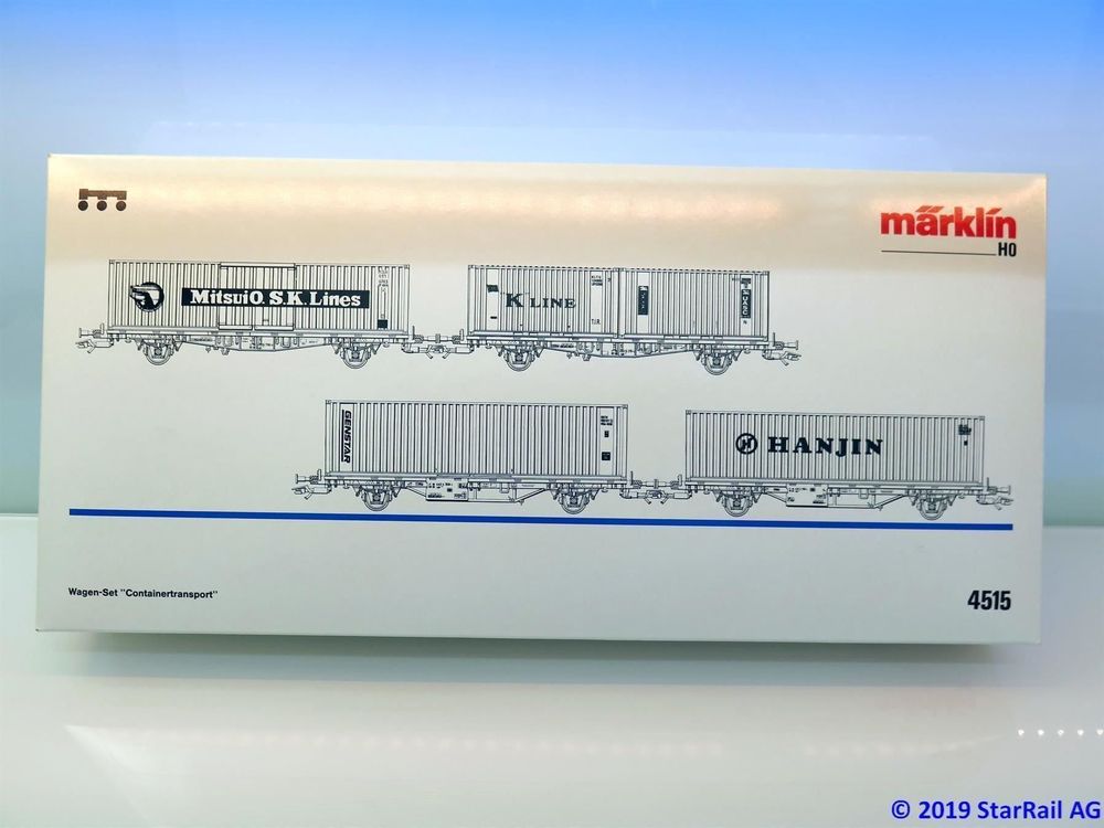 Coffret Marklin 4515 – Transport De Conteneurs DB – Boîte D'origine