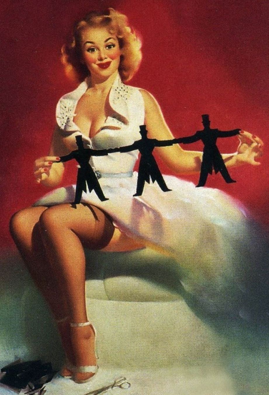 Schilder: Blechschild-PINUP GIRL MIT PAPIERSCHNITZ – Neu und originalverpackt aus Rupperswil von big-one-sale