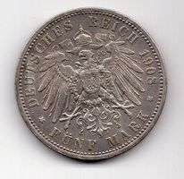 (1144) Preussen, 5 Mark 1908 A, vz