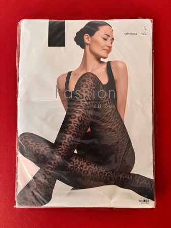 Strumpfhose, Fashion, Migros, Gr. L grosses Leopardenmuster