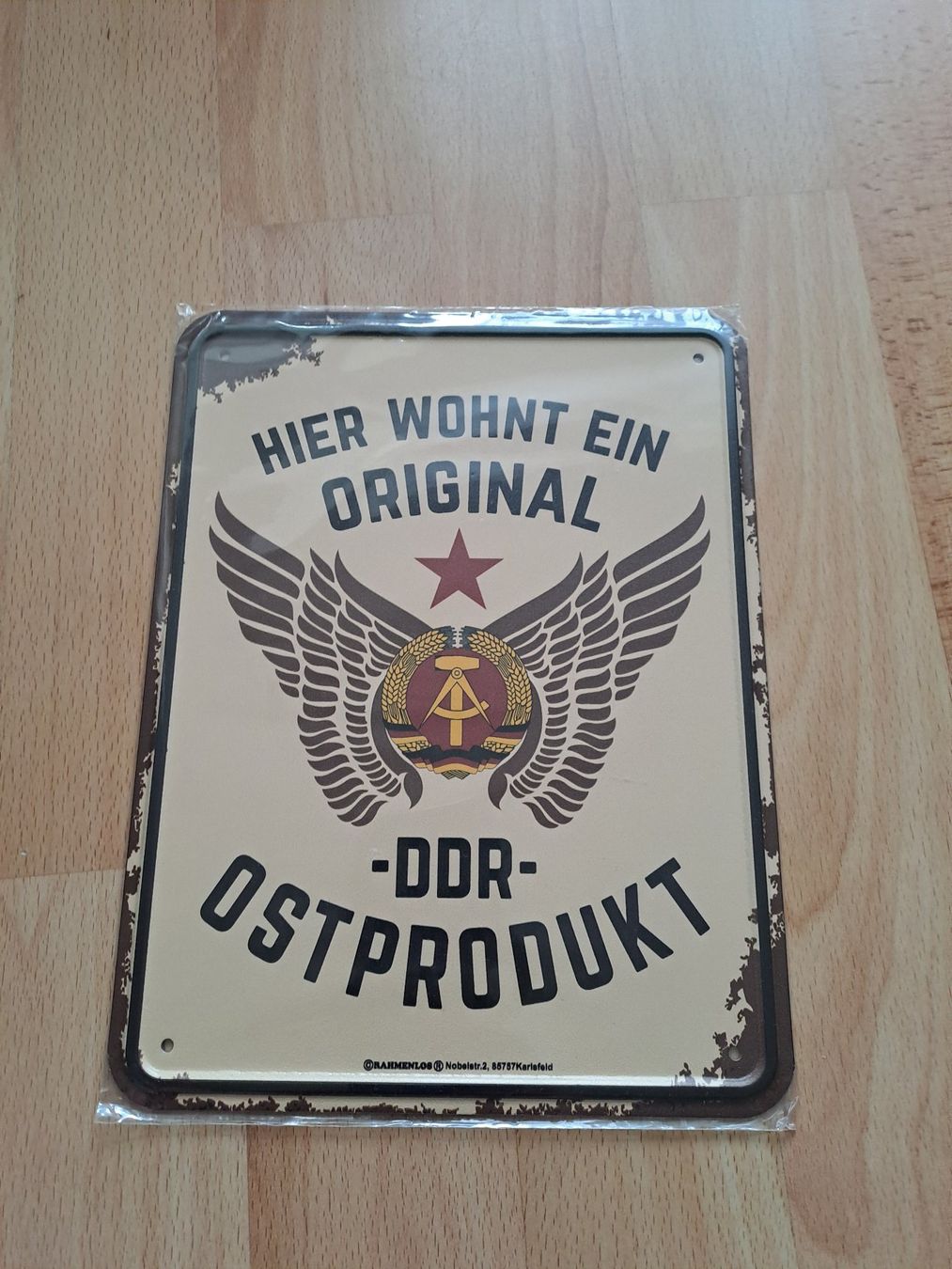Insegne: Blechschild 17 x 22 cm, original rahmenlos – Nuovo e nell'imballaggio originale da Hombrechtikon venduto da Rada039