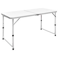 Campingtisch Klappbar Höhenverstellbar Aluminium 120x60 cm