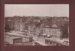 LAUSANNE - Grand Pont - Banque Populaire - 1917