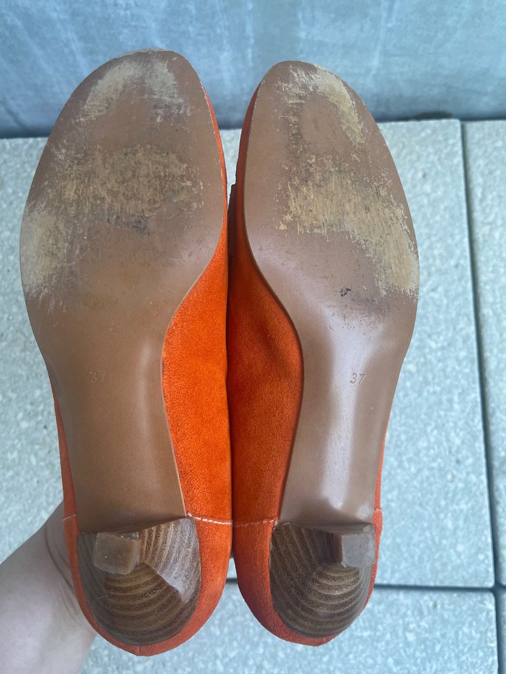 Damenschuhe: Frida Pumps Leder Orange Gr. 37 – Neu (gemäss Beschreibung) aus Brütten von Rod816 4
