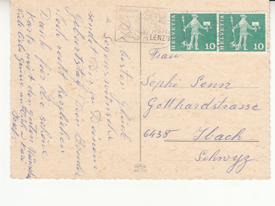 Cartoline postali: Glückwunschkarte 1968 – Usato da Bürglen TG venduto da StampGraf 1