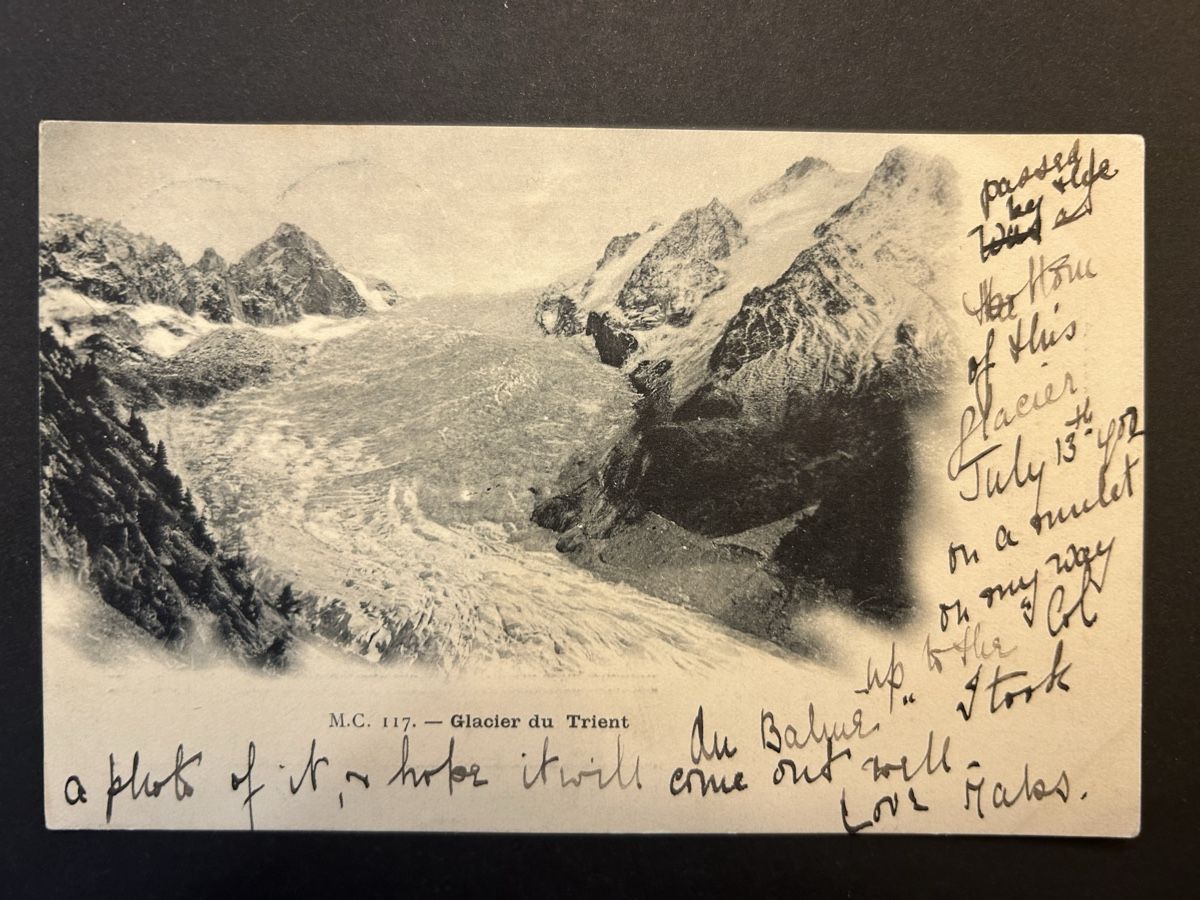 Ansichtskarten: Glacier du Trient 1902 – Gebraucht aus Fanas von Alessio11