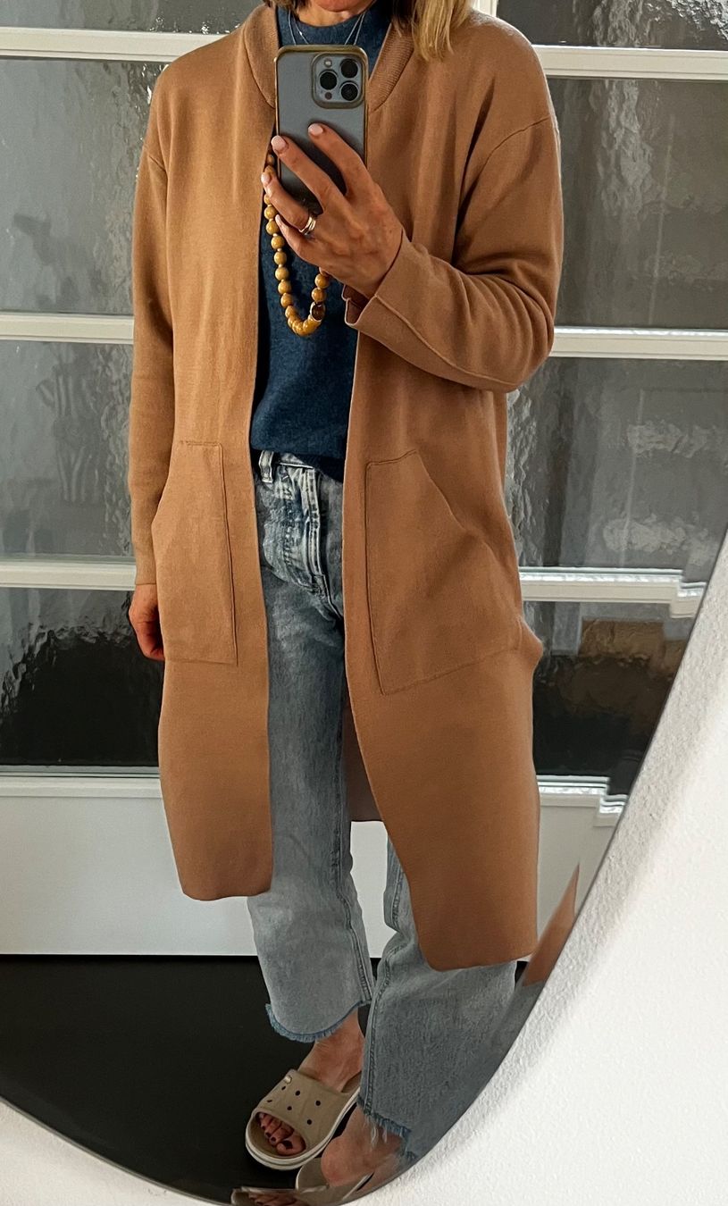 Cappotti: FILIPPA K Langer Strickmantel 47% Wolle Long Cardigan – Usato da Schaffhausen venduto da vandemonian 1