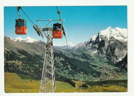 Postkarte Männlichen, Gondelbahn Grindelwald mit Schwarzhorn