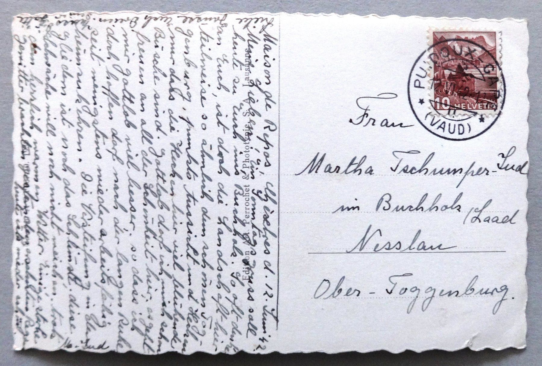 Cartoline postali: Chexbres - Maison Robert – Difettoso da Fétigny venduto da Billy2miny 1