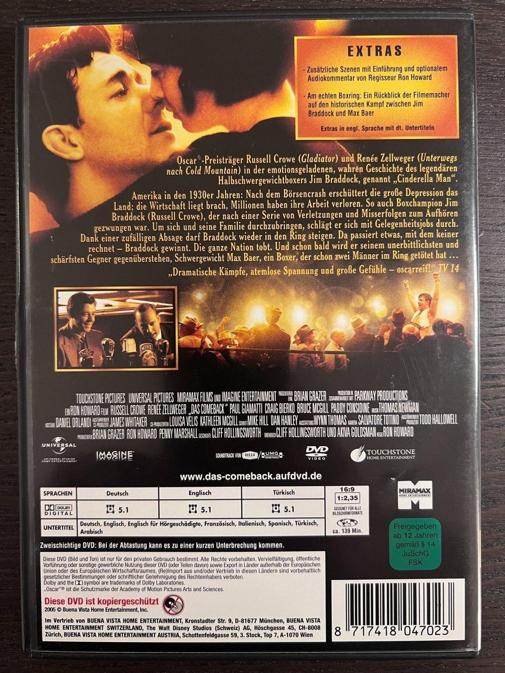 Tutti i DVDs: Cinderella Man – Usato da Zürich venduto da FilmFreunde 1