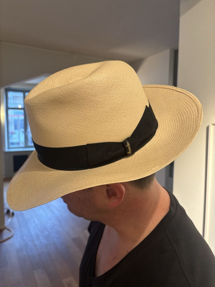 Borsalino Copricapi, berretti & cappellini: Borsalino Panama Hut, Grösse 62 – Usato da Teufen AR venduto da Alex2380