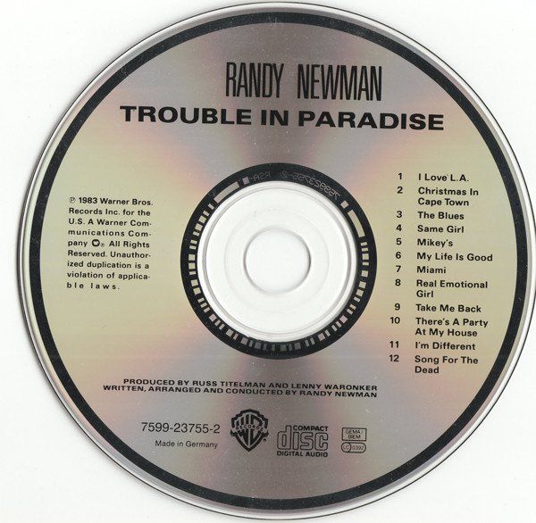 CD: Randy Newman - Trouble in Paradise – Usato da Unterbäch venduto da vuqsa 2