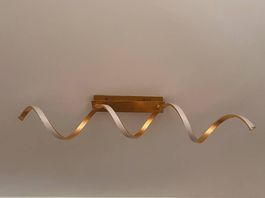 Spiralförmige Deckenlampen gold/weiss