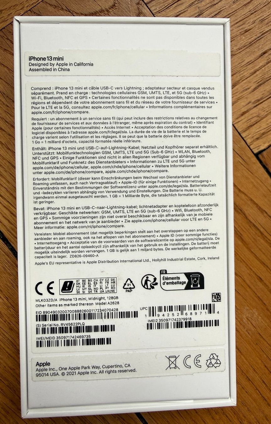 Apple Handys / Smartphones: APPLE iPhone 13 mini 128 GB Black – Gebraucht aus Bern von Cremaster01 3