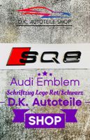 Audi SQ8 Emblem Schriftzug Logo NEU in Rot/Schwarz glänzend
