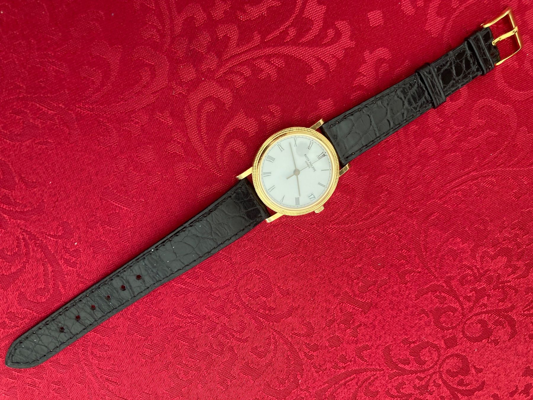 Patek Philippe Orologi: Patek Philippe, Calatrava Ref. 3802, autom, Datum, 18K Gold – Usato da Chur venduto da Spuntz1 4