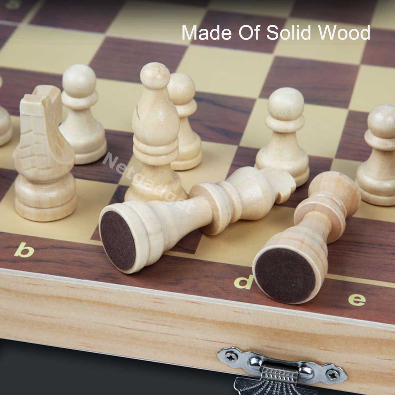 Giochi: Schachbrett aus Holz neu Chess - 29/39cm – Nuovo e nell'imballaggio originale da Yverdon-les-Bains venduto da Netgadget 5