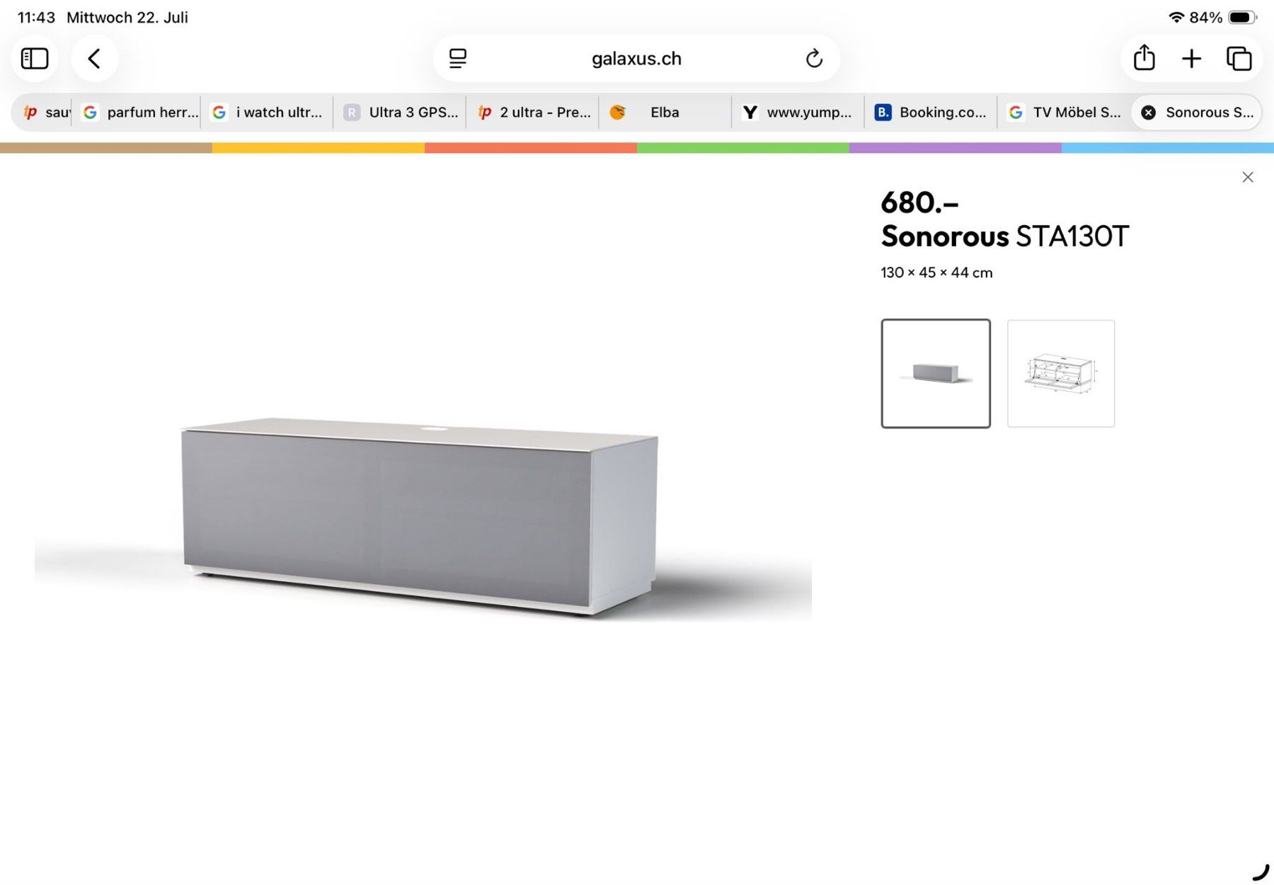 Mobili TV: TV Möbel Sonorous STA130T neuwertig! – Usato da Interlaken venduto da Accord77