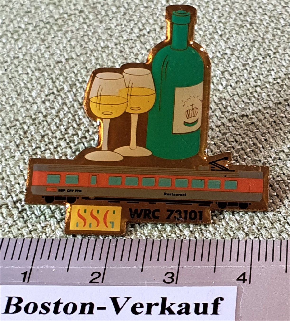 Placchette & Badge: C495 - Pin SSG SBB Restaurant Wagen WRC – Usato da Reinach BL venduto da Boston-Verkauf 1