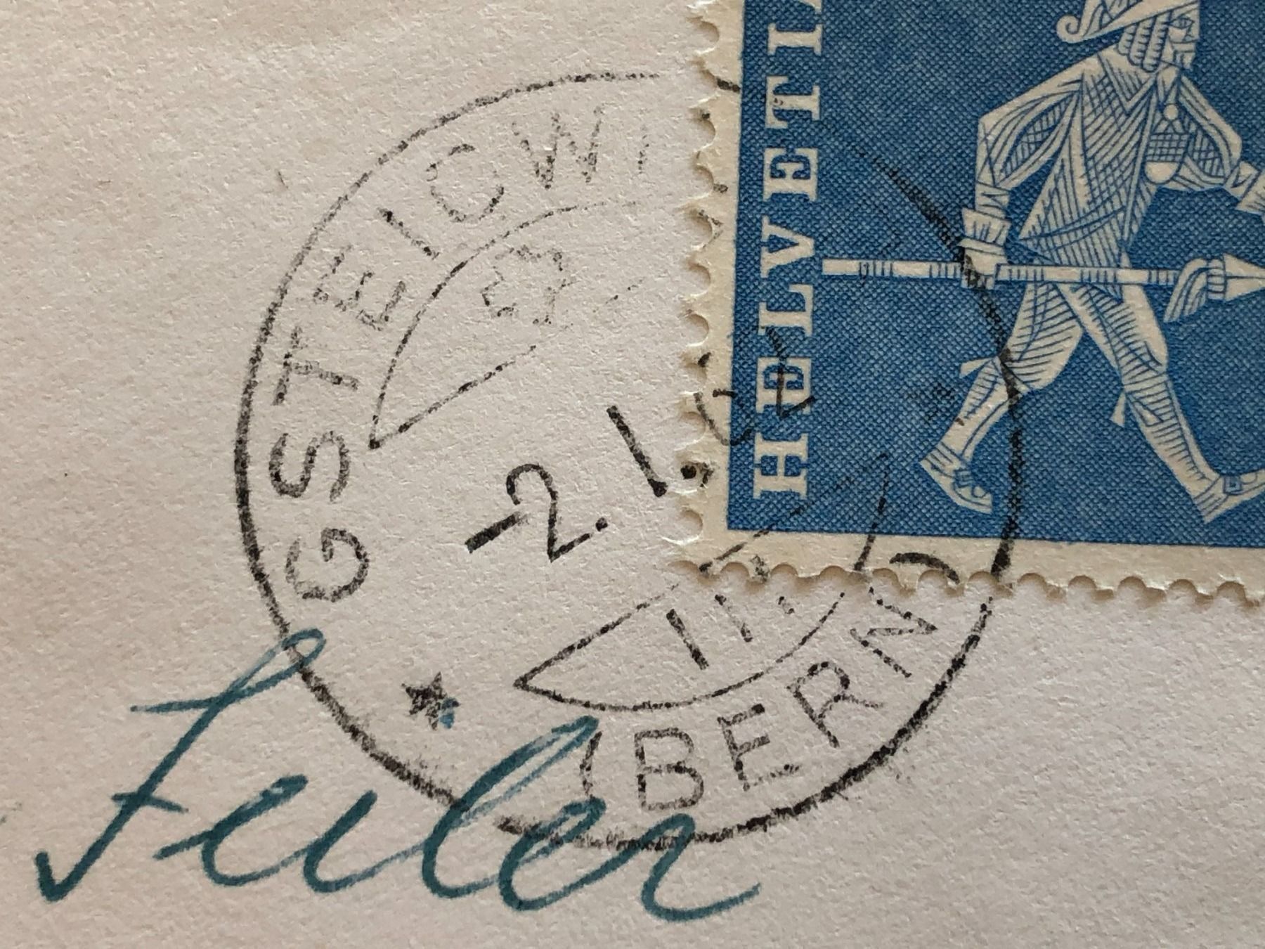Alle Briefmarken: Poststempel Gsteigwiler 1962 – Gebraucht aus Biel/Bienne von TomBaBi