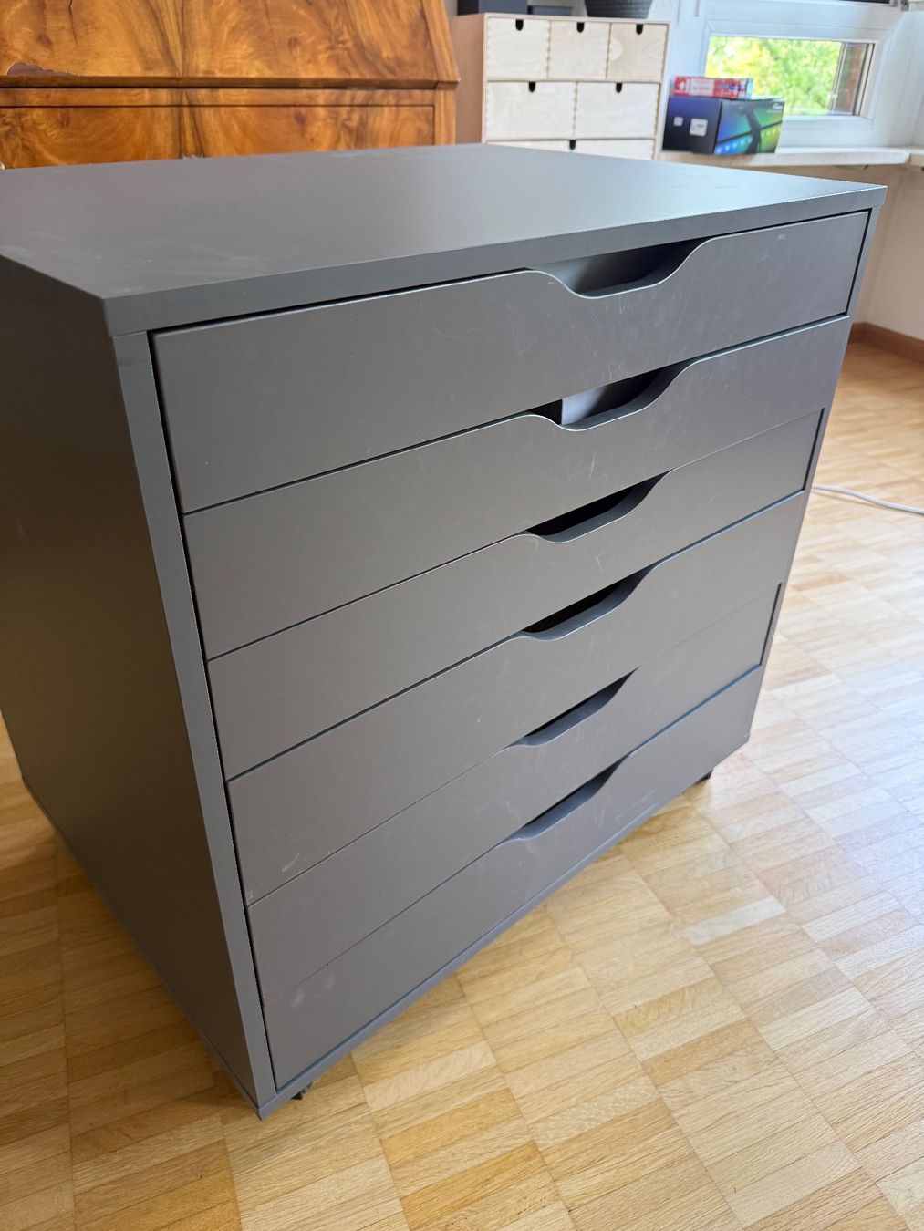 Ikea Banconi: 6-Drawer Storage Unit Grey Mobile Used – Usato da Muttenz venduto da don_5tky