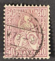 Sitzende Helvetia ZNr. 43 gestempelt