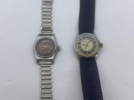 2 Military Vintage Armbanduhren