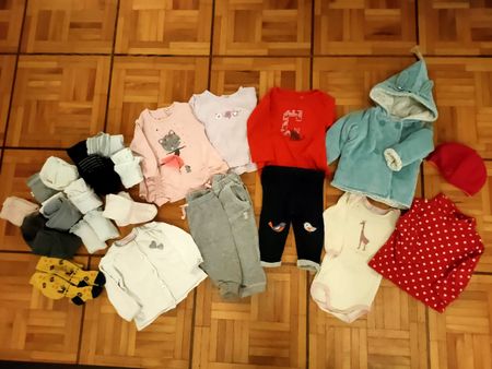 Lot habits fille 6-9 mois