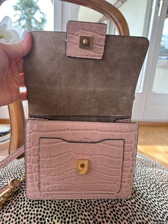 Gianni Chiarini Handtasche rosa Krokoprägung gebraucht