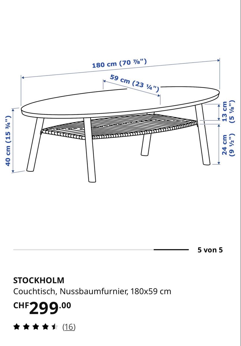 Ikea Tavoli: Ikea Tisch Stockholm – Nuovo (secondo la descrizione) da Niederbuchsiten venduto da Shoppaholicc 2