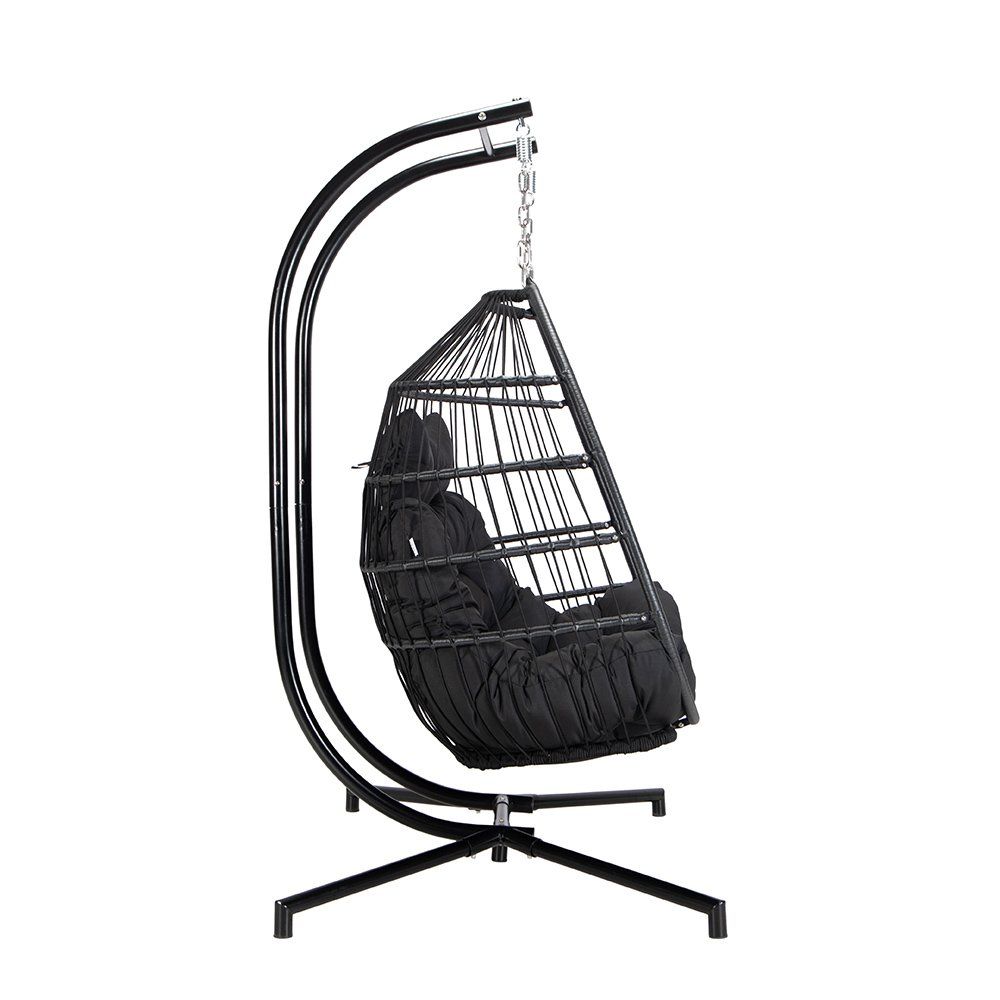 Poltrone pensili da giardino: Faltbare Hängesessel LUMA SCHWARZ - 2 Sitzer – Nuovo e nell'imballaggio originale da Wallenwil venduto da toesstal-vertrieb 3
