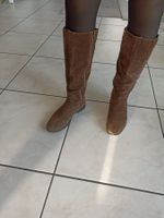 Wildleder lange Stiefel Gr,39, Weich, UK hergestellt