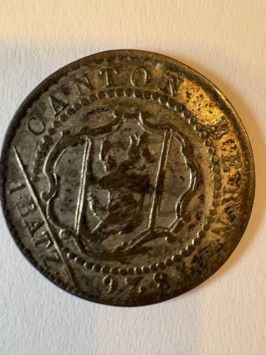 Alle Münzen: 1826 1 Batz canton Bern – Gebraucht aus Murten von Tzaugg