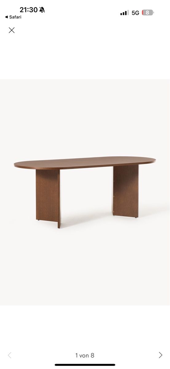 Westwing Tavoli: Westwing Esstisch Oval braun (Eiche) – Nuovo (secondo la descrizione) da Weiningen ZH venduto da ibr_cm5n 1