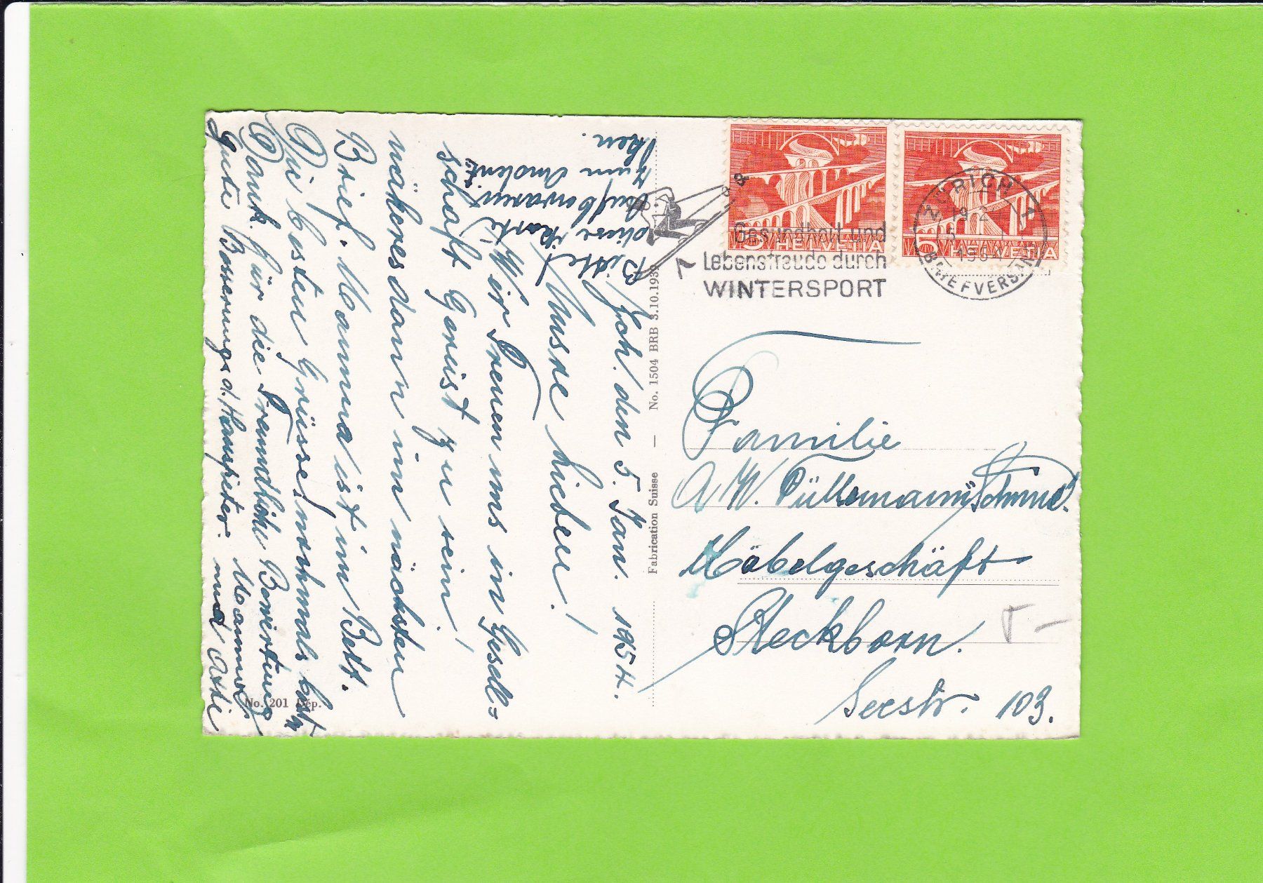 Cartoline postali: Zürich-Bahnhofbrücke-Tram – Usato da St. Peterzell venduto da neckertal 1