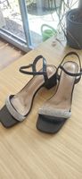 Sandalen Heels schwarz mit Strass Grösse 41 