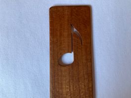 Marque page bois note de musique / Wood bookmark music note