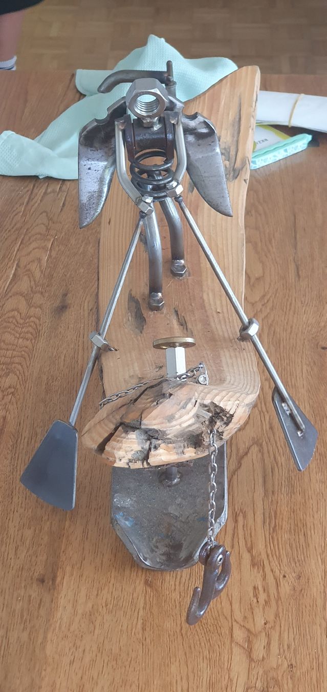 Sculture & Statue: Kunst, Deko, Metall-Holz Skulptur – Nuovo (secondo la descrizione) da Kleinandelfingen venduto da Hansoloo 6
