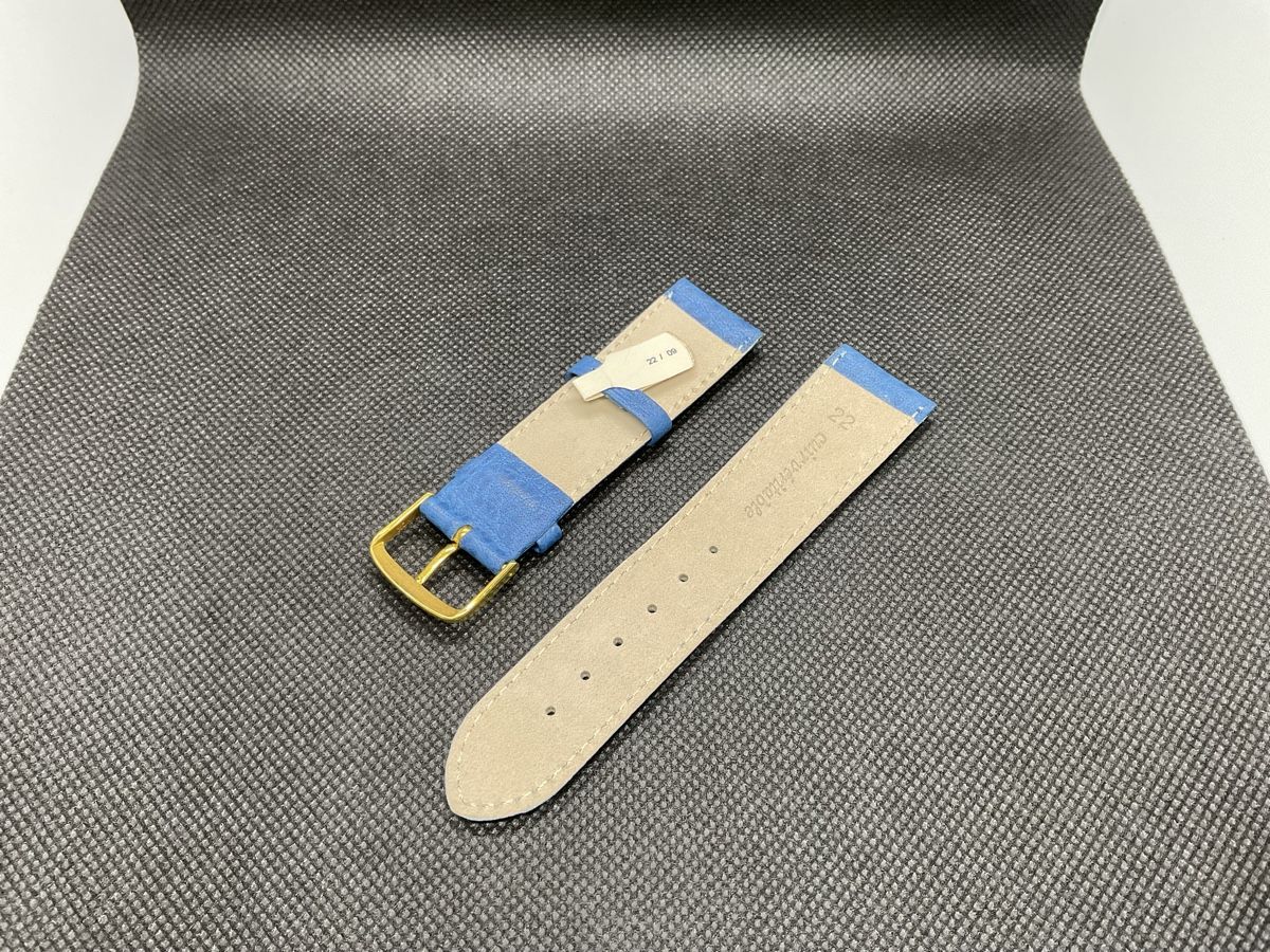 Bracciali & Braccialetti: Cinturino in pelle blu 22mm – Nuovo (secondo la descrizione) da Pregassona venduto da TheWatchClub 1