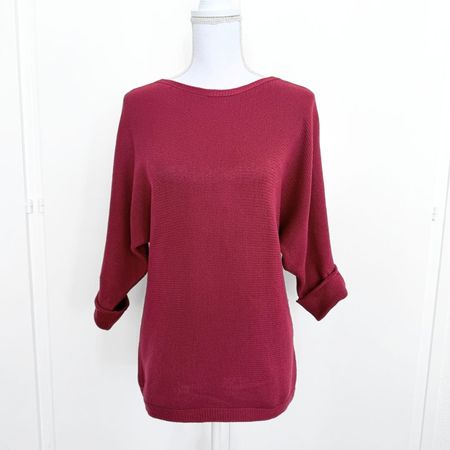 Q/S Pull Rouge Manches 3/4 - Taille S